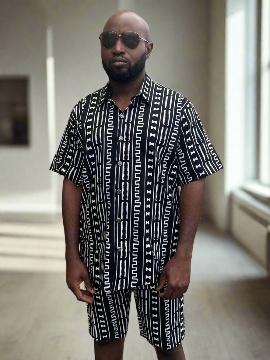 Black Patterned Ankara Outfit