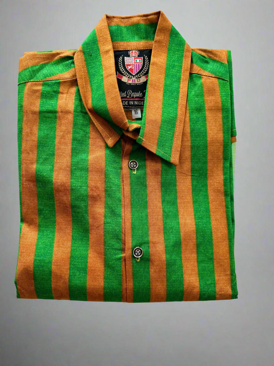 Green and Golden Ankara Shirt