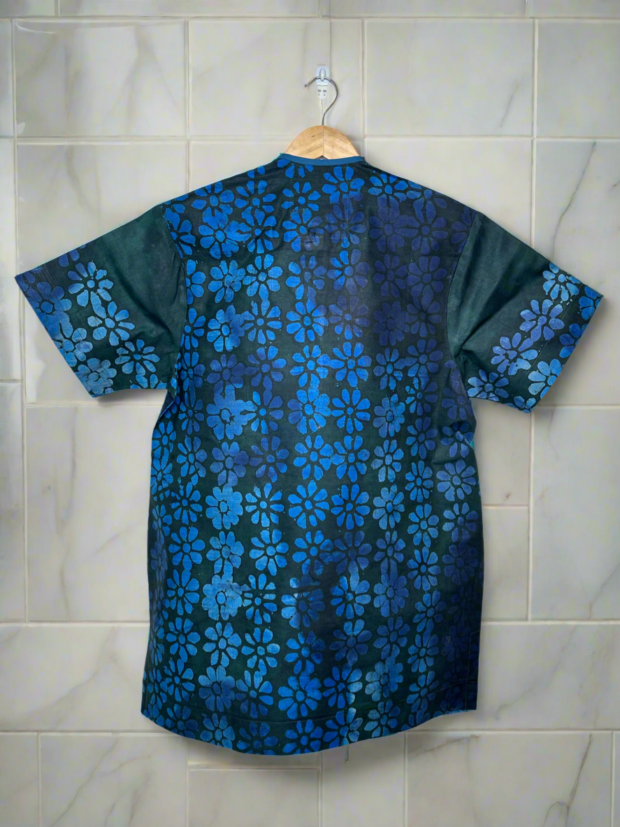 Teal Adire Shirt