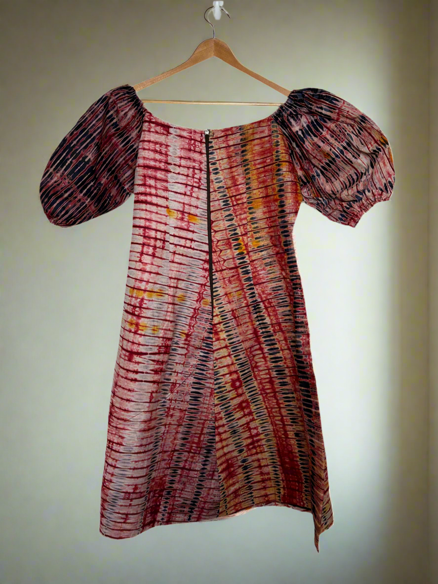 Ox blood Adire Dress