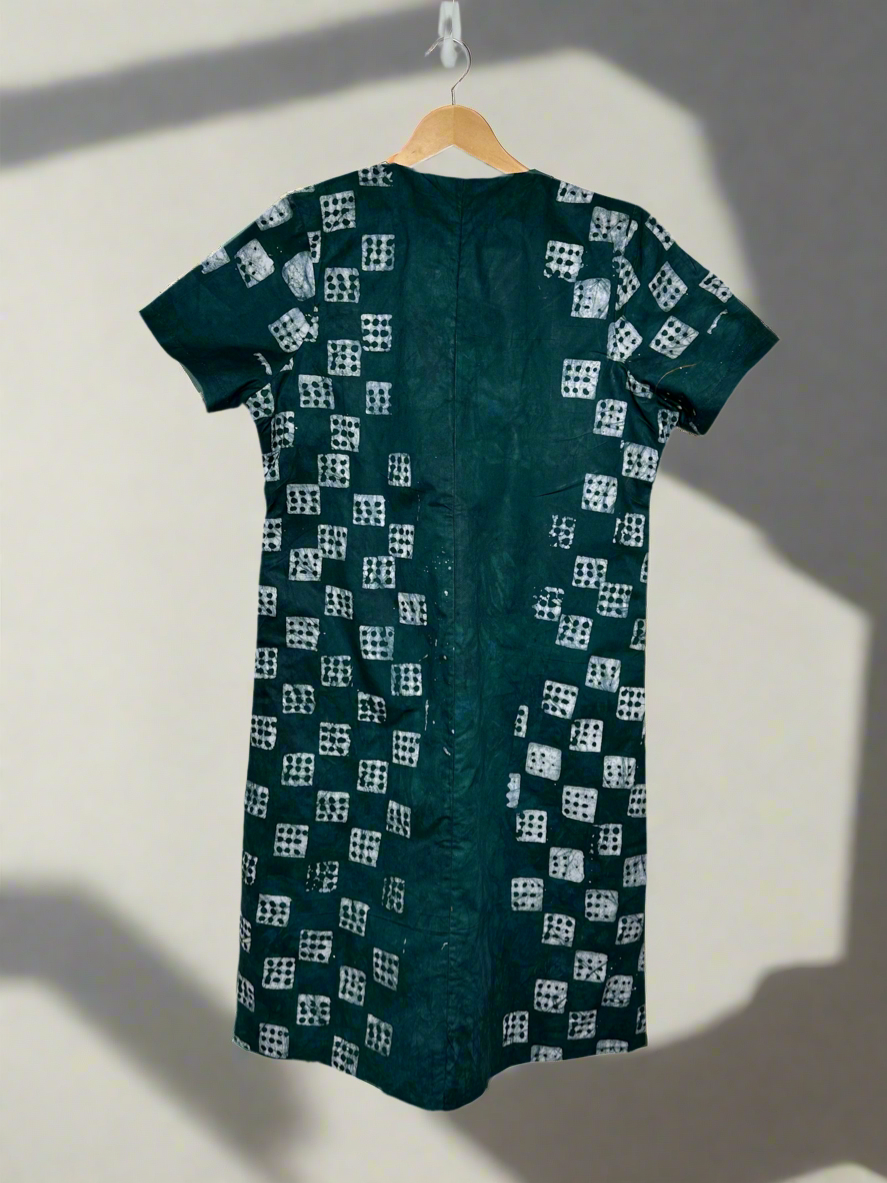 Green Adire Dress