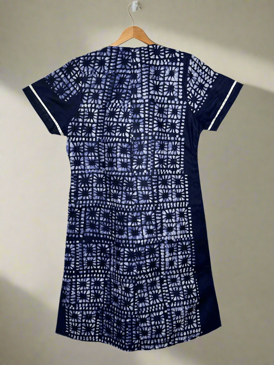 Blue Adire Dress
