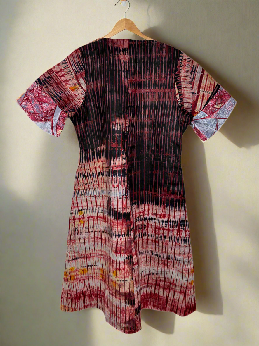 Ox Red Adire Dress