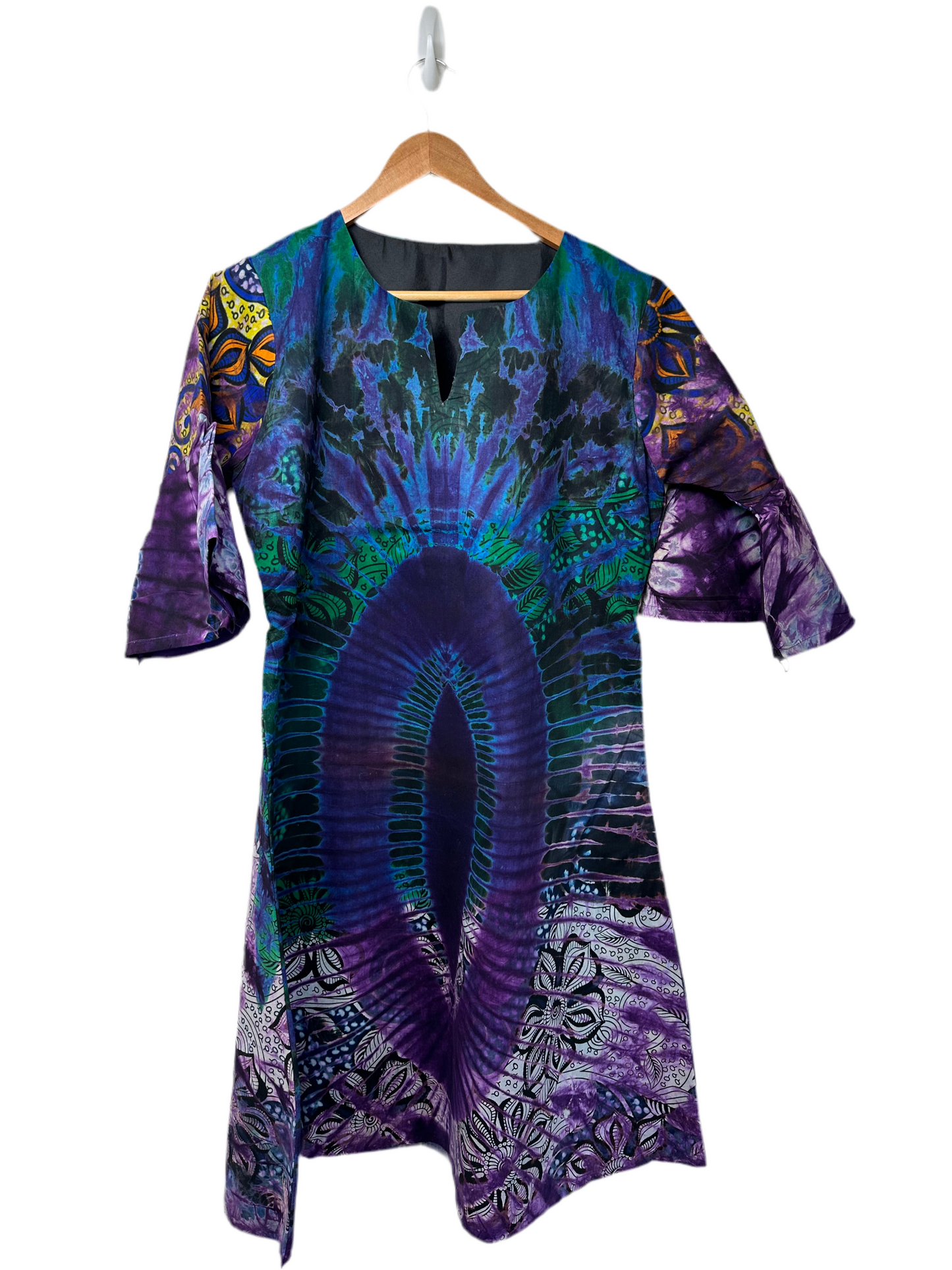 Purple Haze Adire Dress