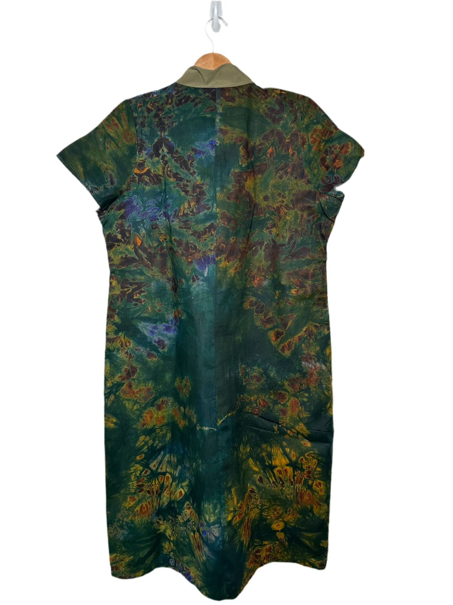 Dark Green Adire Dress