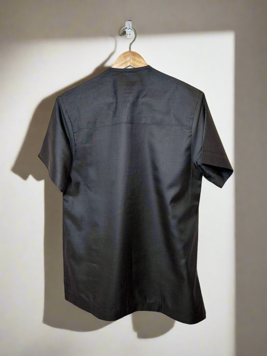Python Yellow and Maroon Adire Combo Shirt