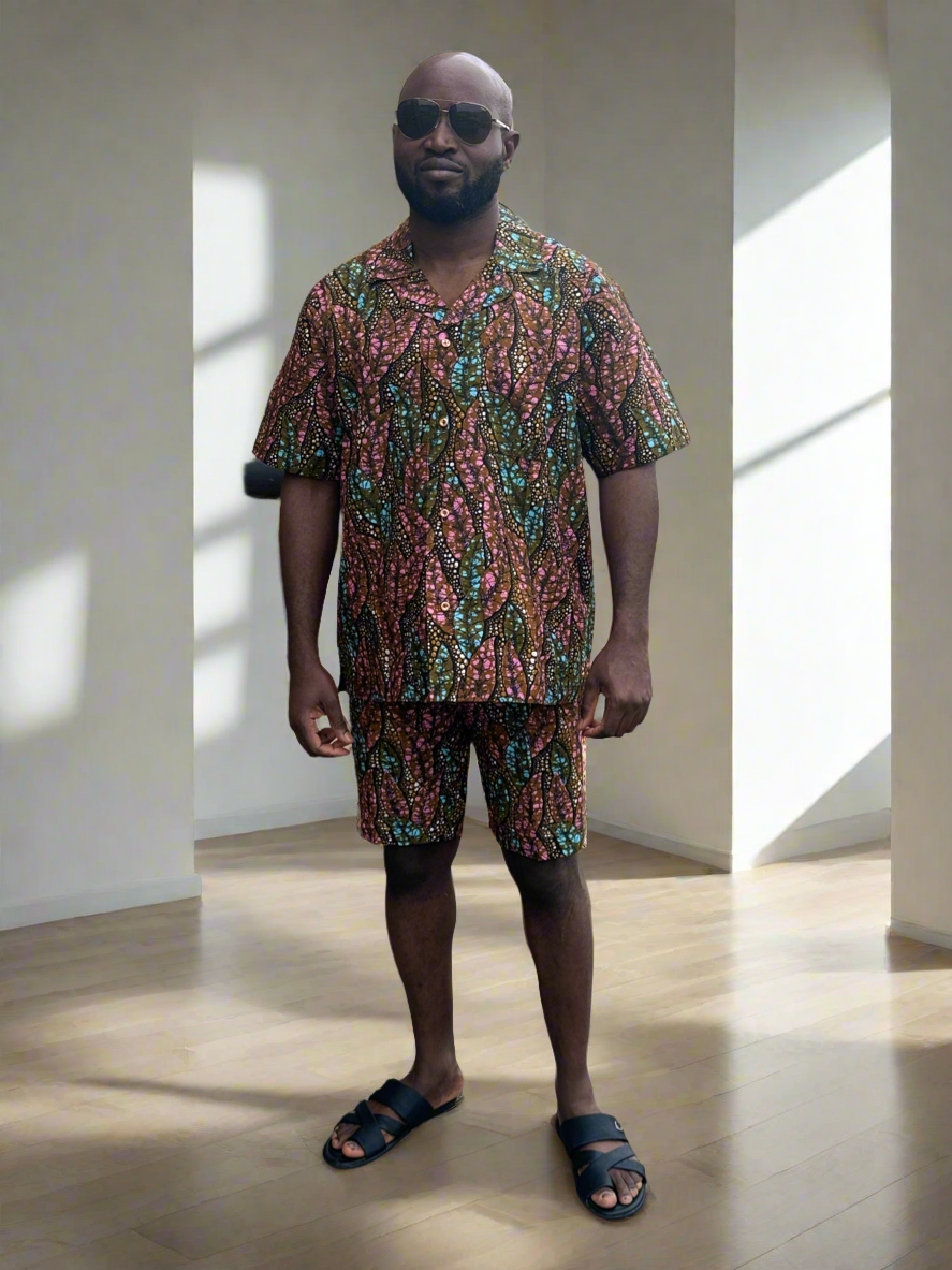 Brown Motif Ankara Outfit