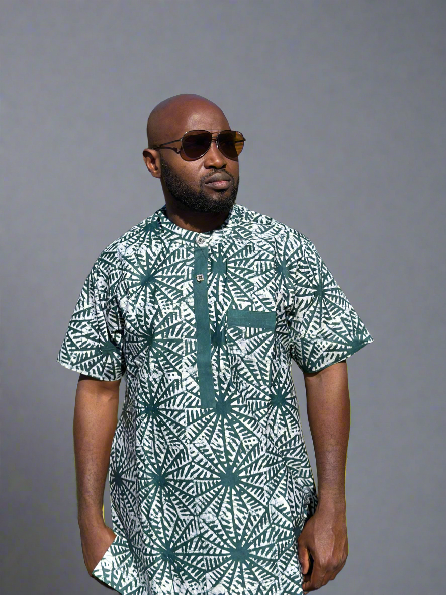 Lush Green Adire Buba