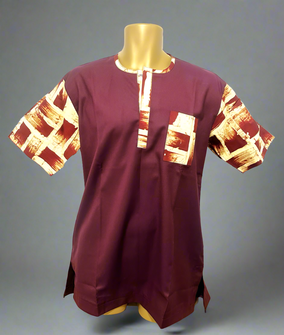 Maroon Senator Fabric Buba