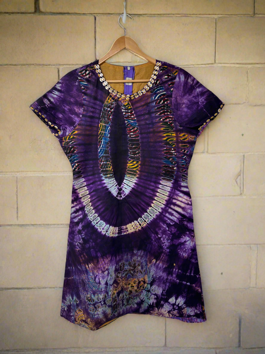 Purple Adire Dress