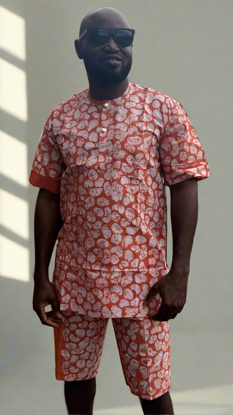 Orange Adire Outfit
