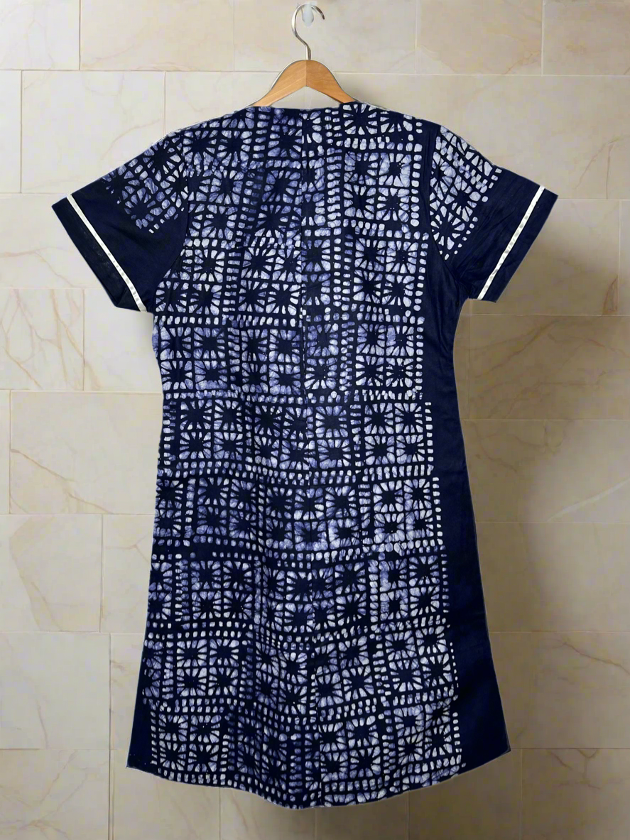 Blue Adire Dress