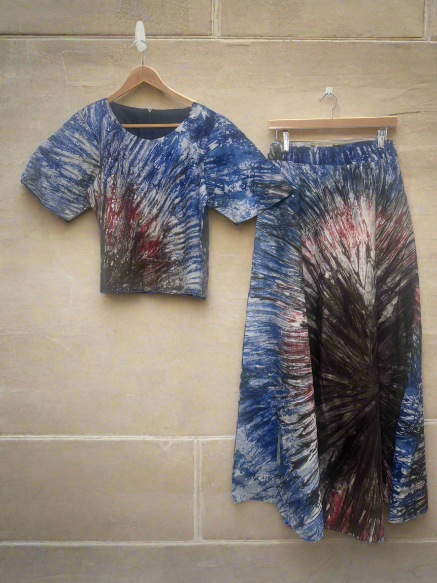 Adire Blouse and Skirt