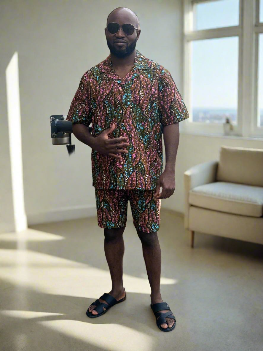 Brown Motif Ankara Outfit