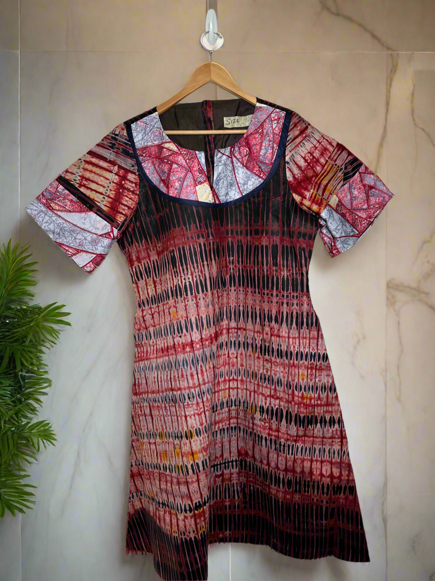 Ox Red Adire Dress