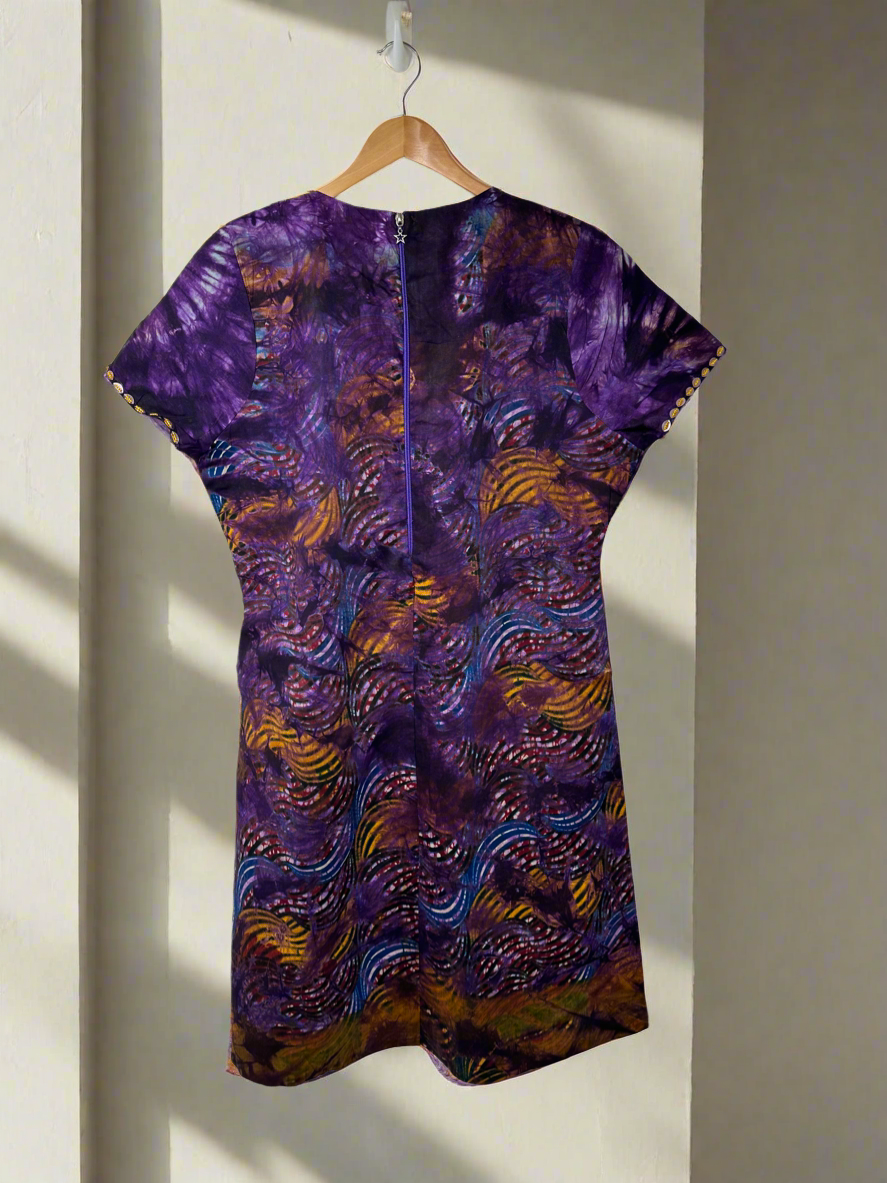 Purple Adire Dress