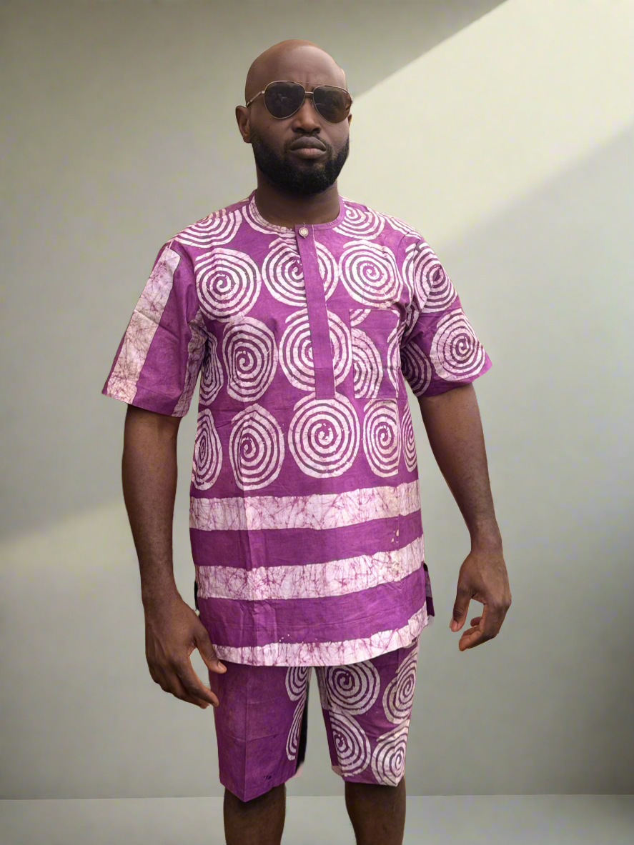 Purple Haze Adire Outfit
