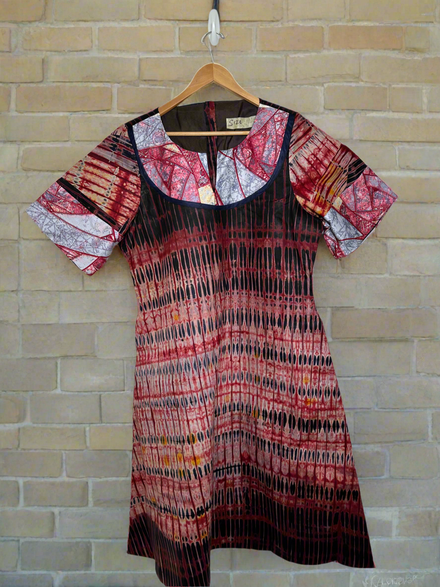Ox Red Adire Dress
