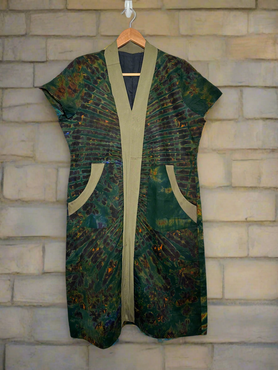 Dark Green Adire Dress