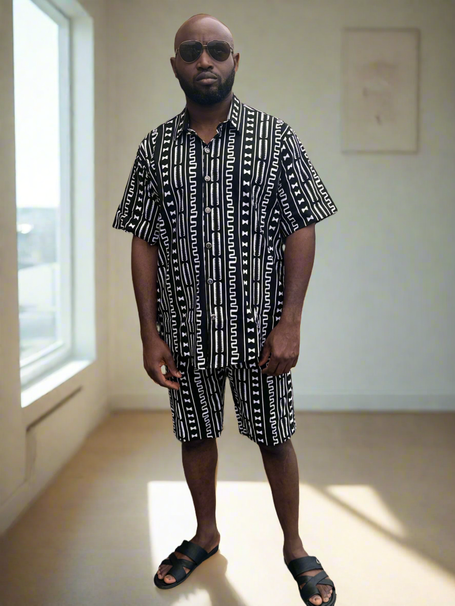 Black Patterned Ankara Outfit