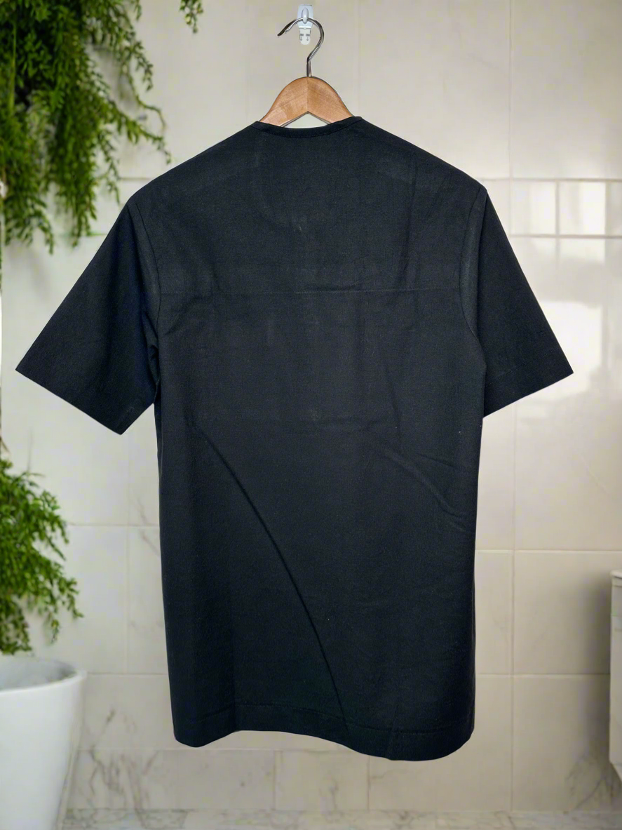 Dark Blue and Black Adire Combo Shirt