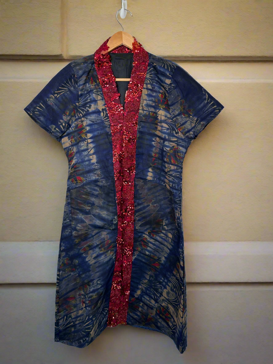 Dark Blue Adire Dress