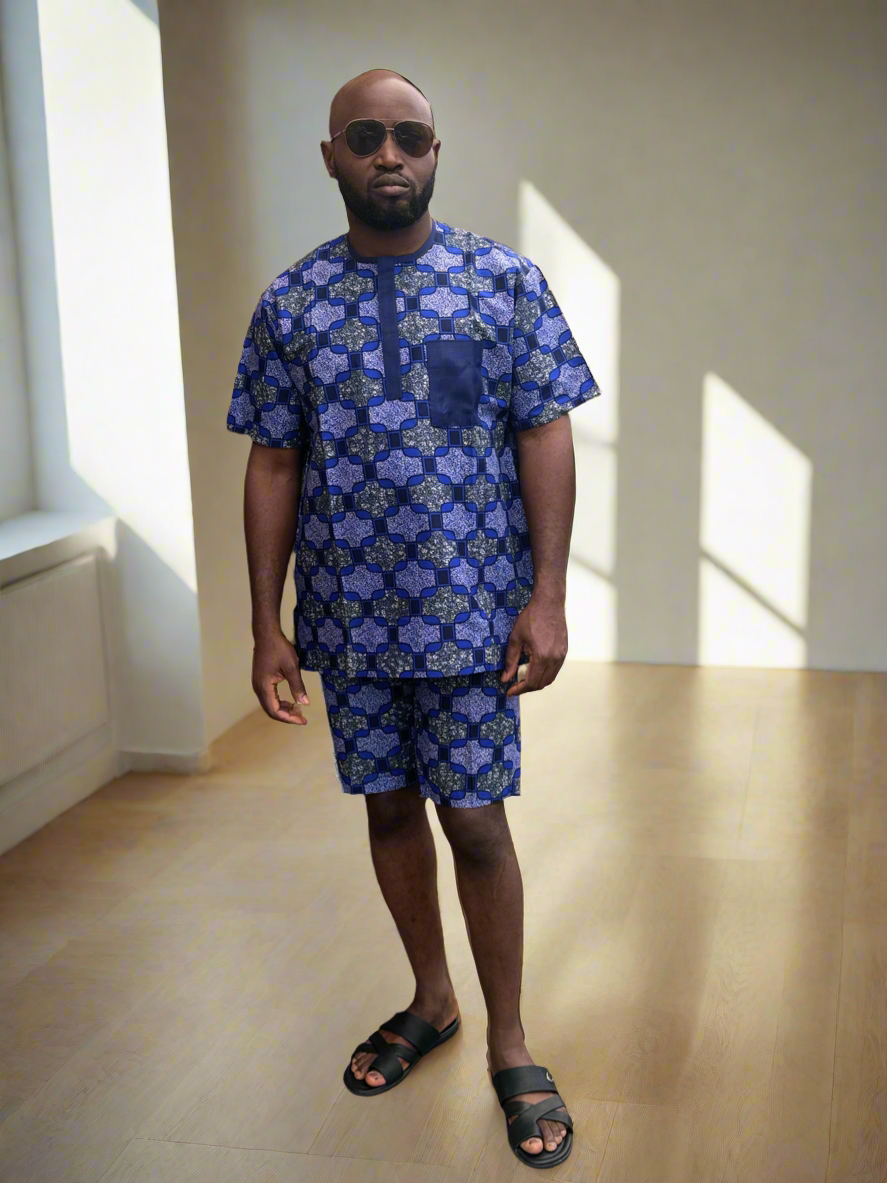 Blue Ankara Outfit
