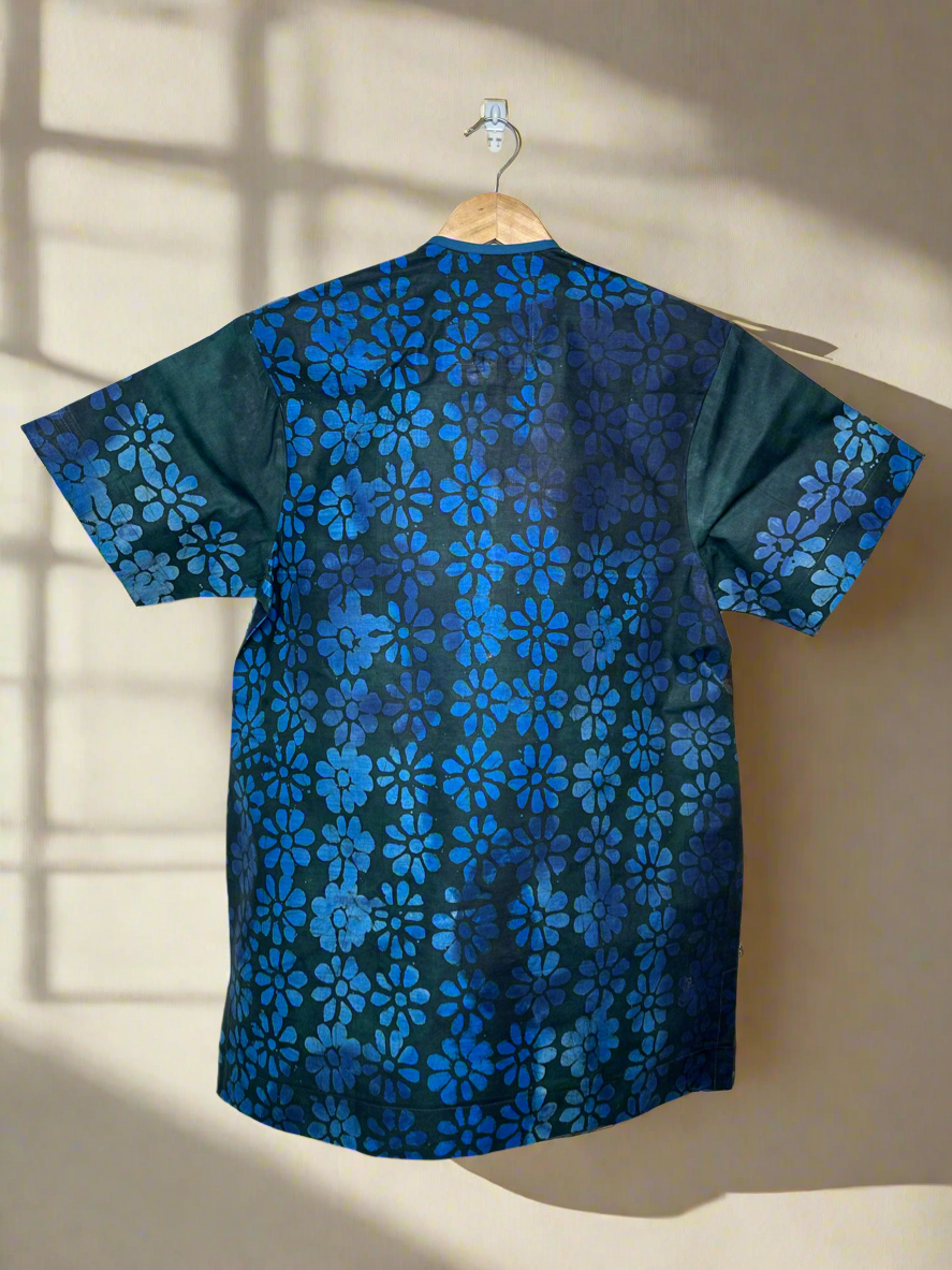 Teal Adire Shirt