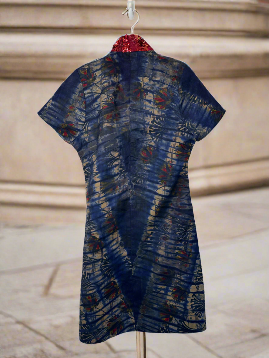Dark Blue Adire Dress