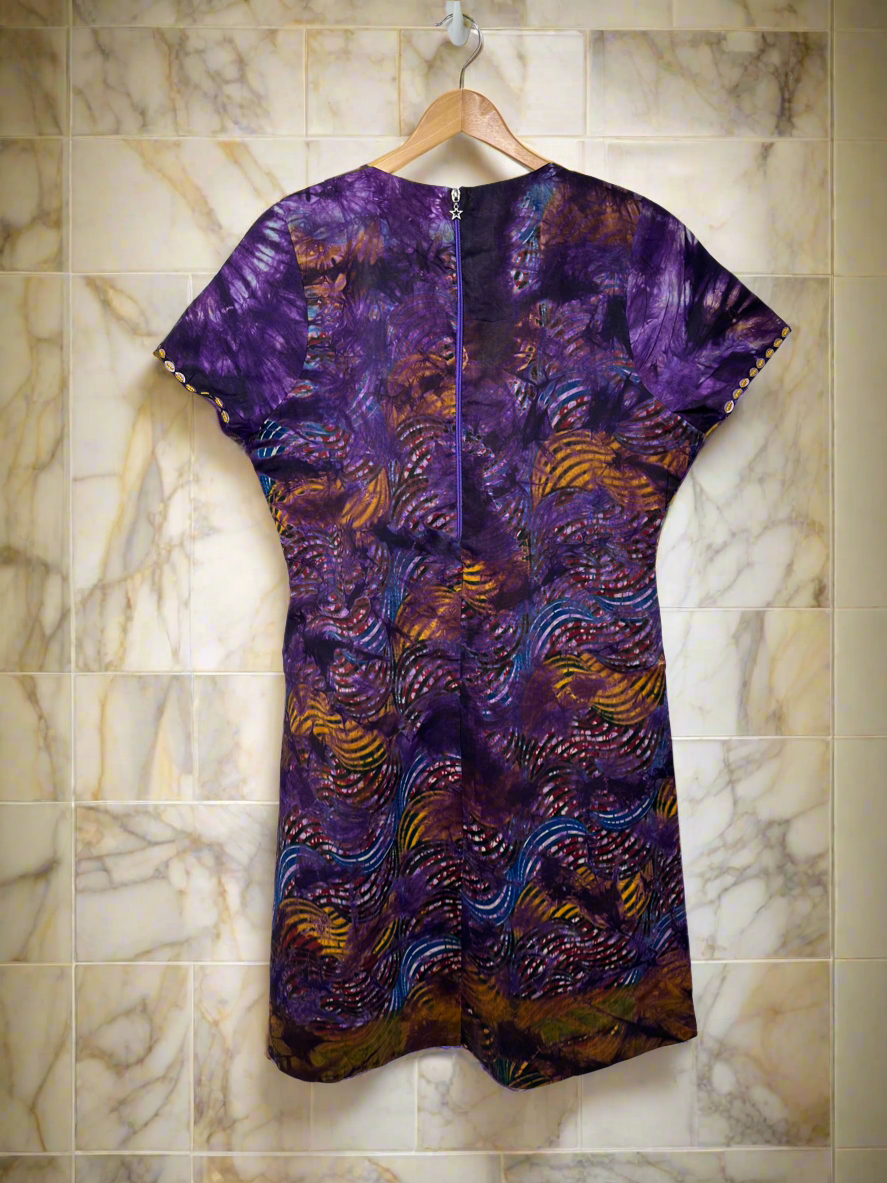 Purple Adire Dress