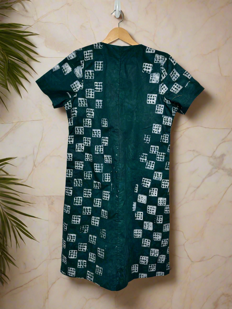 Green Adire Dress