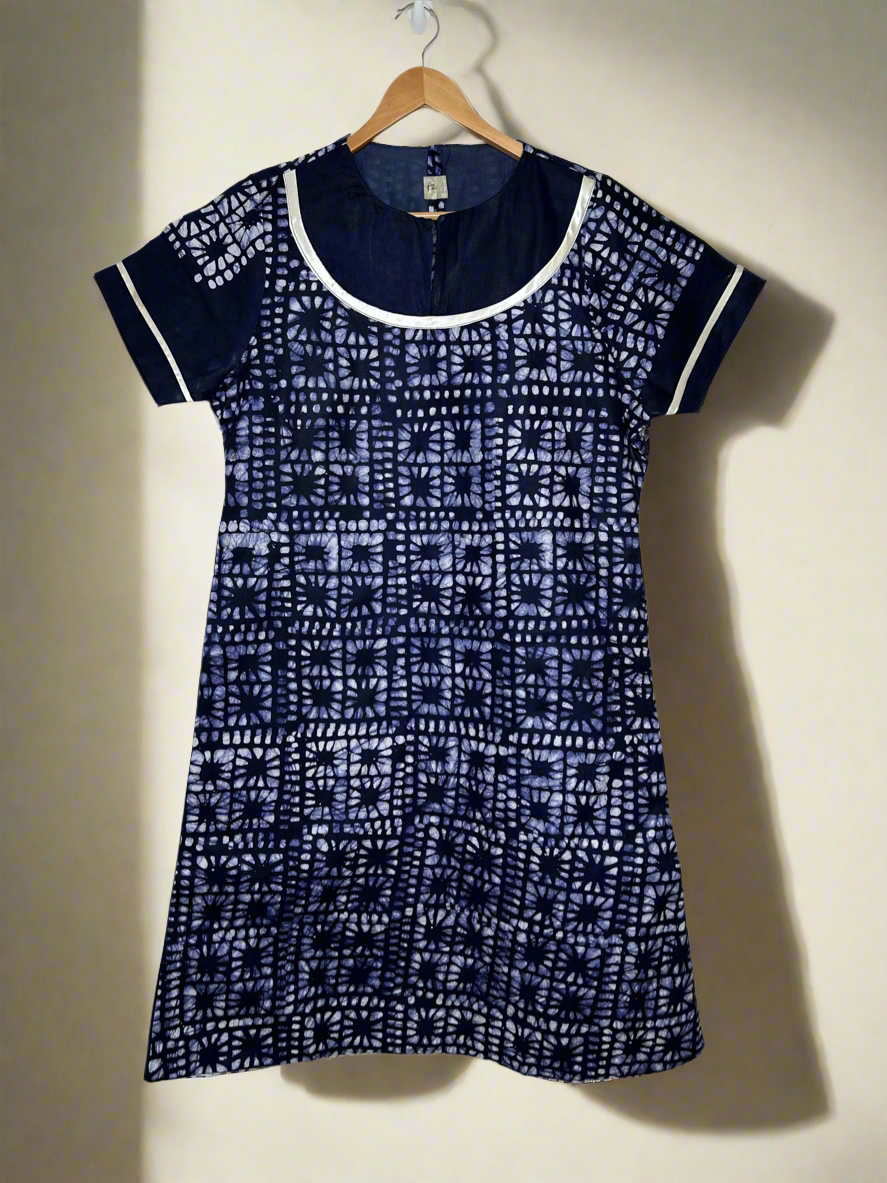 Blue Adire Dress
