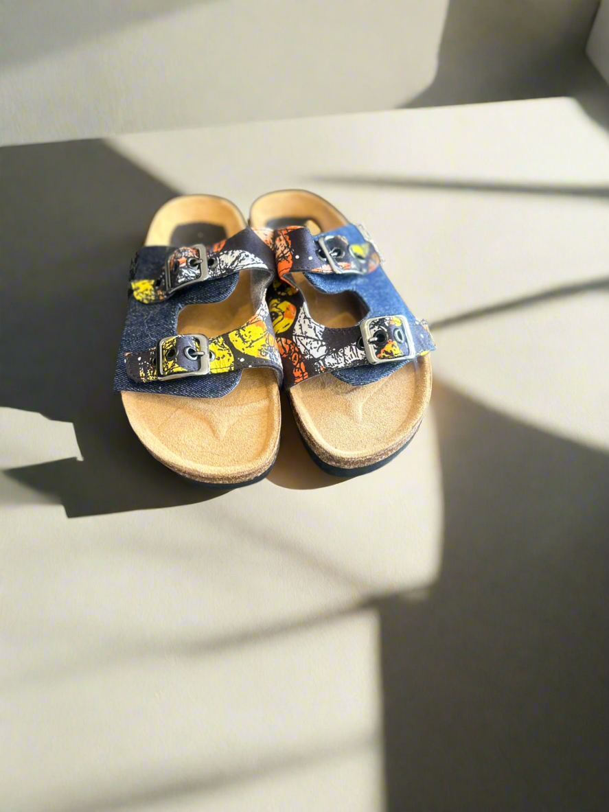 Denim Ankara Sliders