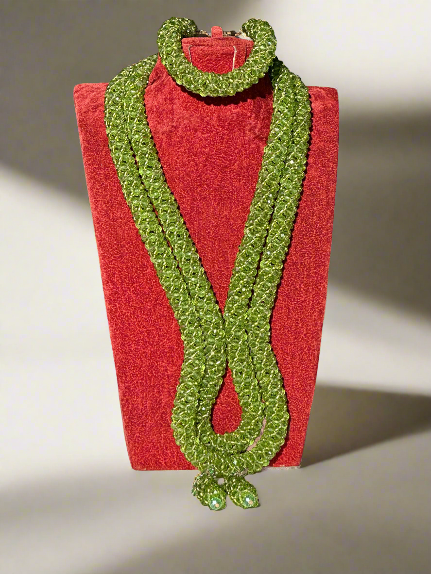 Green Agate Jewellery Set