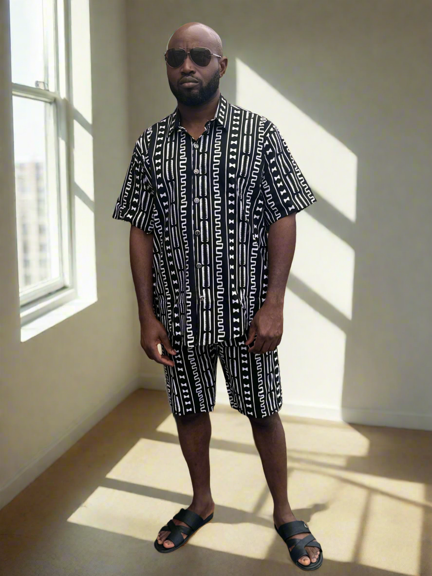 Black Patterned Ankara Outfit