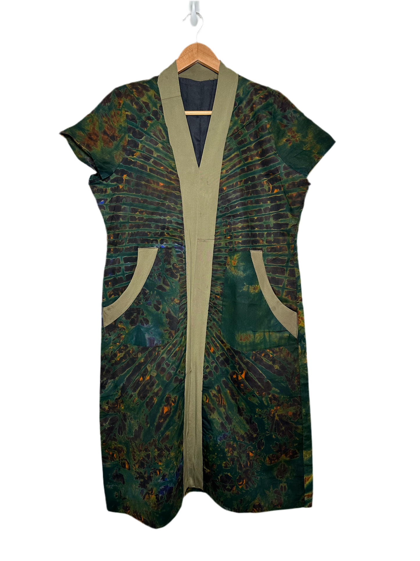 Dark Green Adire Dress