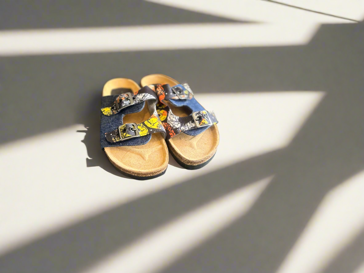 Denim Ankara Sliders
