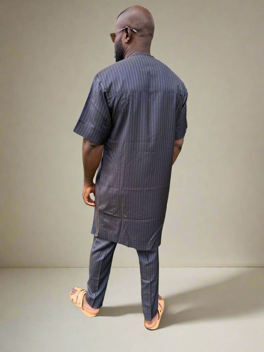 Black Striped Kaftan