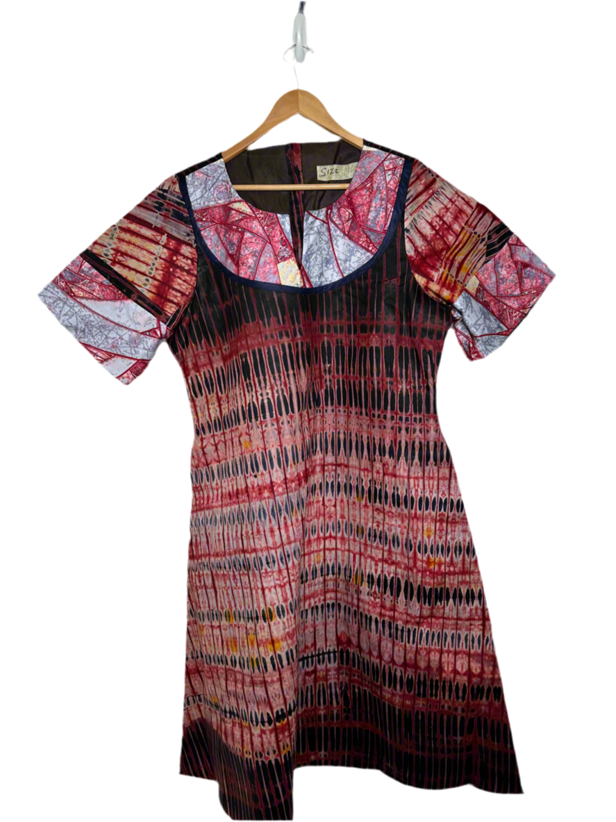 Ox Red Adire Dress