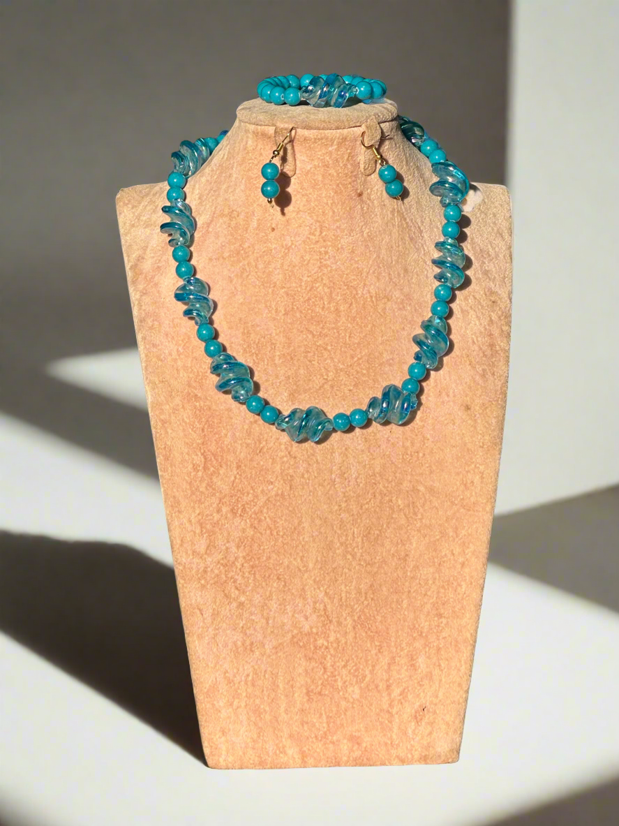 Light Blue Artisan Jewellery Set