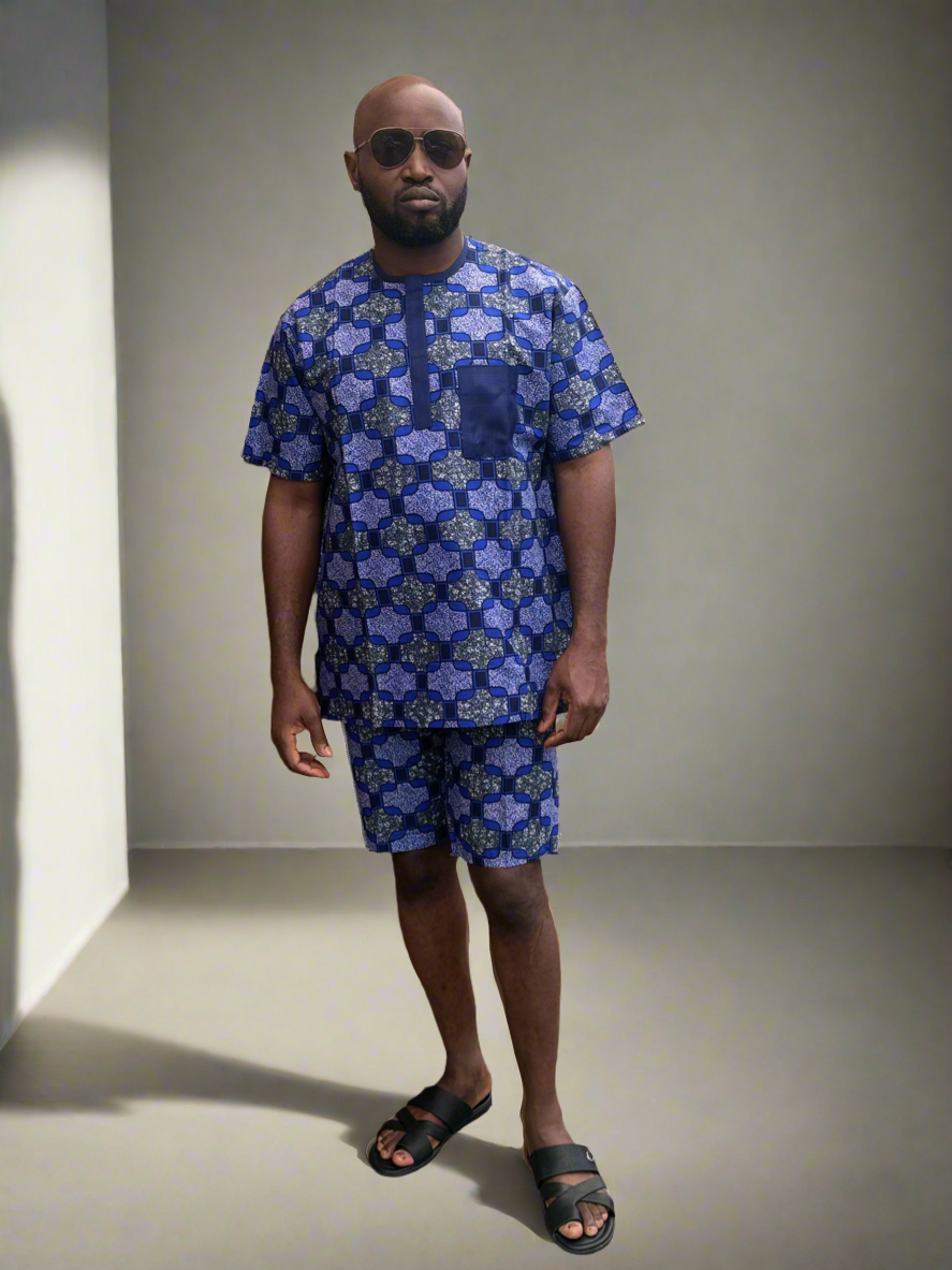 Blue Ankara Outfit