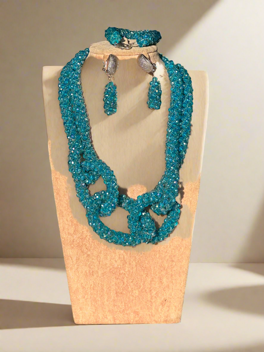 Turquoise Agate Stone Jewellery Set