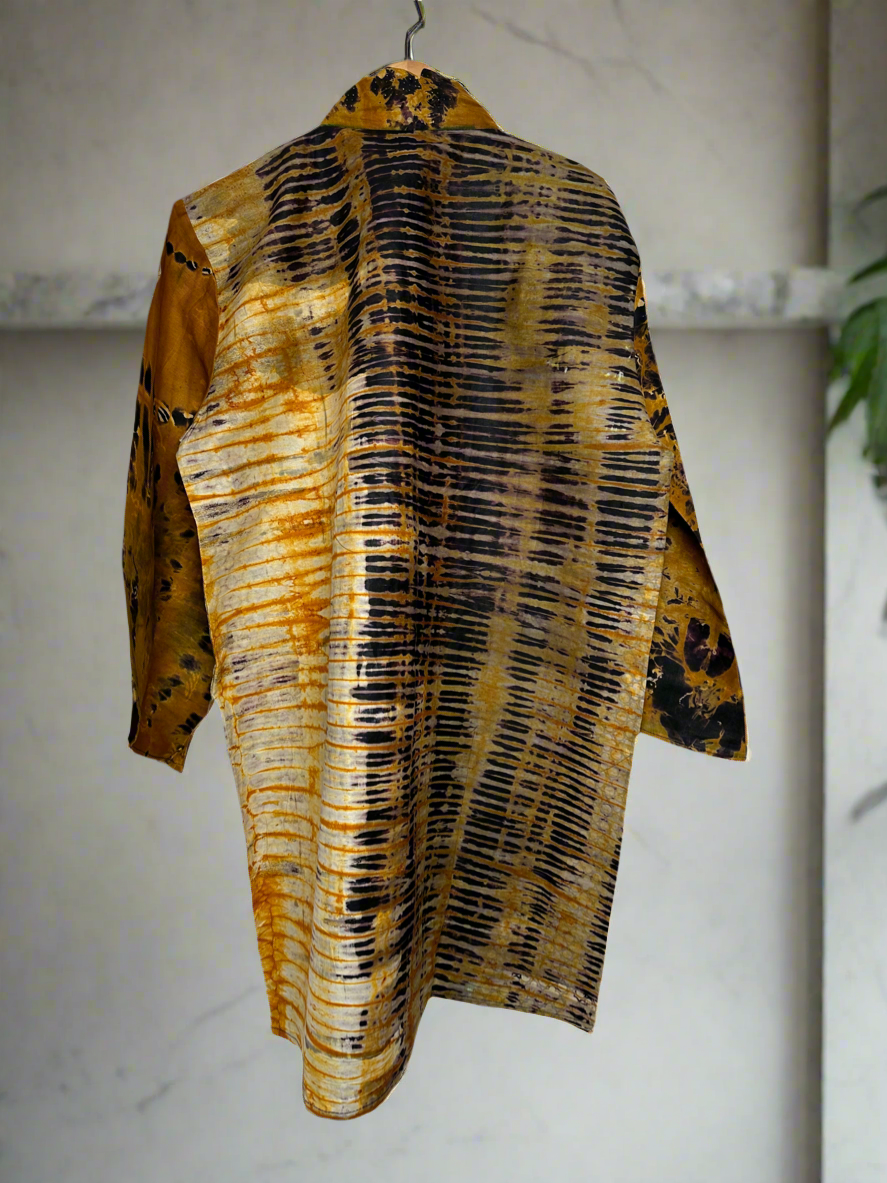 Mustard Adire Kimono