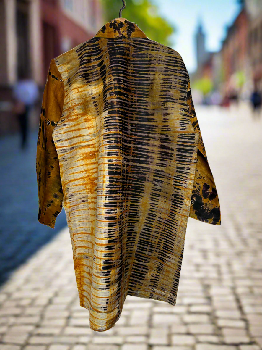 Mustard Adire Kimono