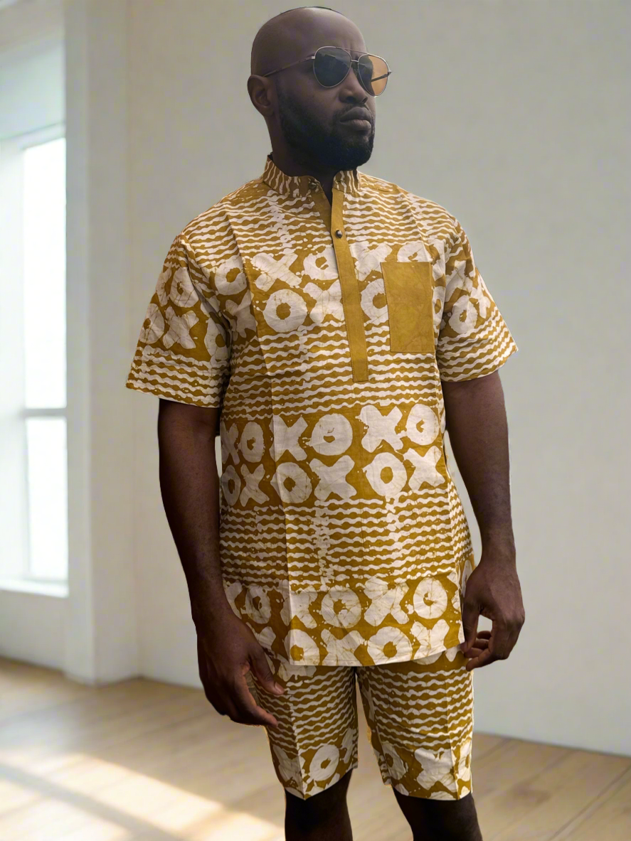 Python Yellow Adire Outfit