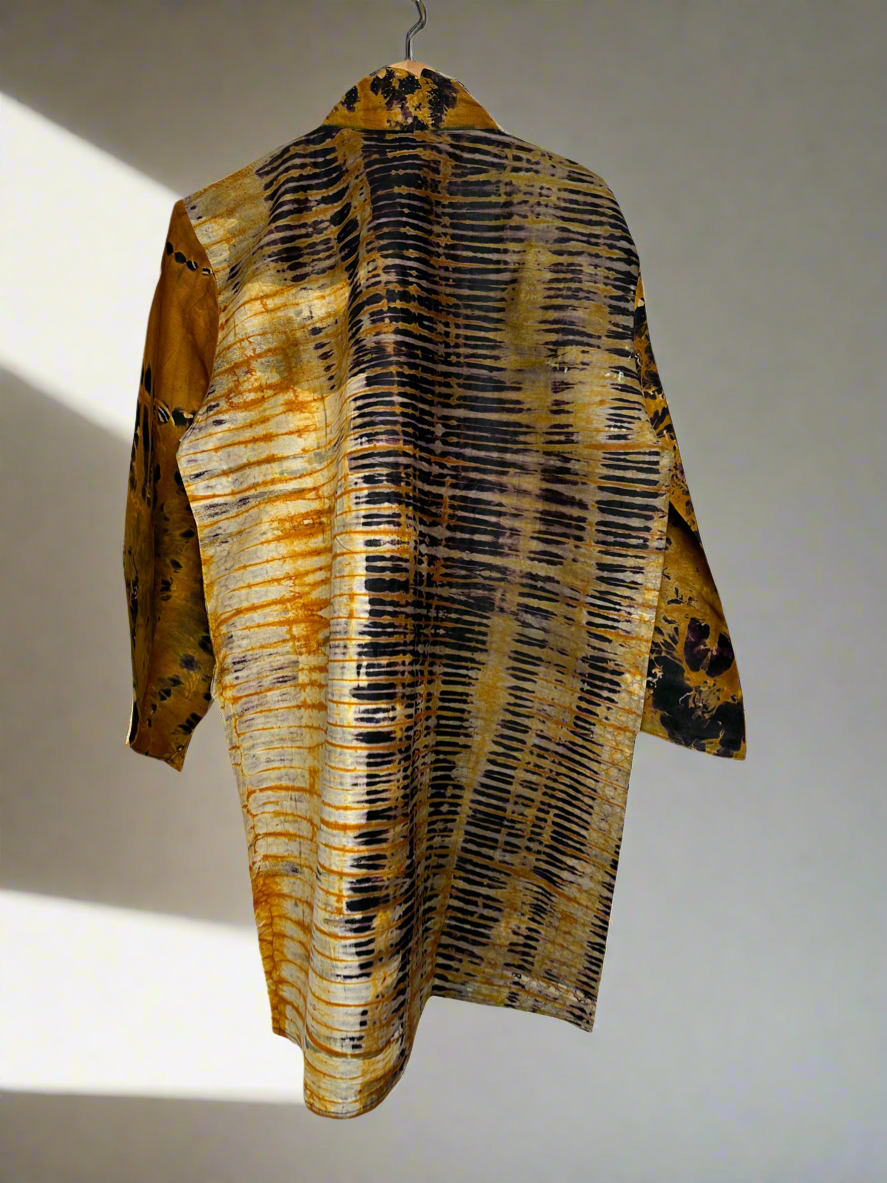 Mustard Adire Kimono