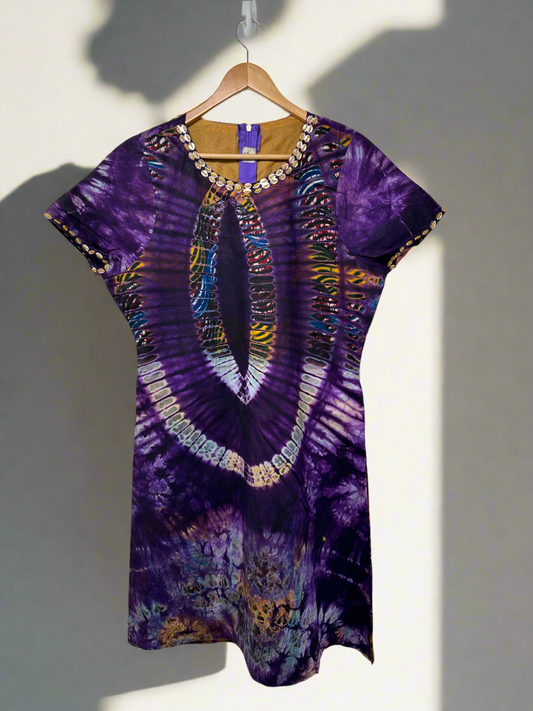 Purple Adire Dress