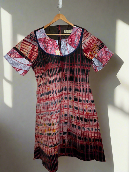 Ox Red Adire Dress